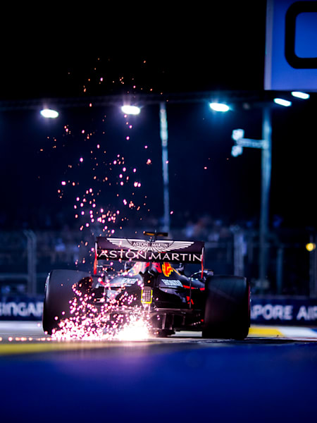 Sparks Shine In The Night Sky From Max's RB15