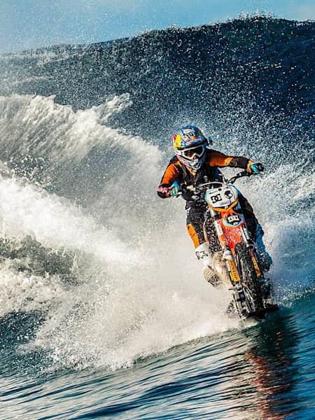 Robbie Maddison riding the waves