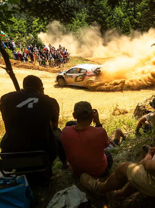 Sébastien Ogier in action in Greece in 2025