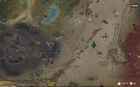 Die Raider Rüstung findet ihr im Bereich des gelben Rechtecks