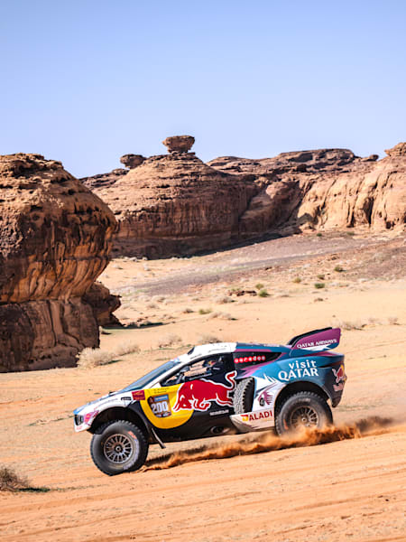 Nasser Al-Attiyah (QAT) and Mathieu Baumel (FRA) of Nasser Racing race during the prologue stage of Rally Dakar 2024 in Al Ula, Saudi Arabia on January 05, 2024 