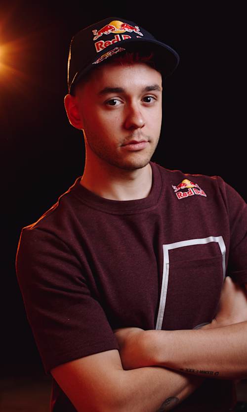 Spain's streamer rockstar, The Grefg, poses for a photo for Red Bull.