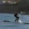 Manca lovi valove ob slovenski obali ...