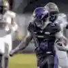 Yannick Mayr, a Vienna Vikings player runs with the ball during a game with Berlin Thunder