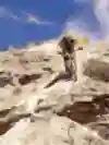 Taking a steep line at Red Bull Rampage.