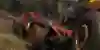 Screenshot of two vehicles colliding in DiRT 5