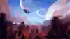A screenshot of a ship taking off in The Outer Worlds