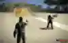 A screen shot of gameplay in the game Just Cause 2 showing an explosion.