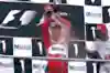 Ferrari driver Rubens Barrichello celebrates his first F1 win at the 200 German Grand Prix in Hockenheim.