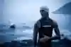 Josef Ajram prepares for a swim segment. 