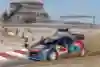 Timmy Hansen puts the Peugeot 208 RX through its paces for Team Peugeot-Hansen team in the first round of the FIA World Rallycross Championship in Montalegre RX