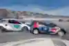 Close racing action from the World Rally Cross championship