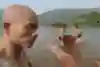 Shaolin monk Shi Liliang prepares to perform his incredible walking on water in 