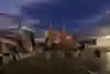 Red square at night, St. Petersburg
