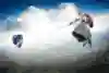 Marco Fuerst rides the Red Bull Megaswing over the fields of Austria.
