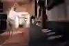 Tom Evans stretching in fitness studio