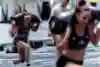 Ida Mathilde Steensgaard sprinting during Elite 15 Hyrox Major in Hong Kong, Season 1