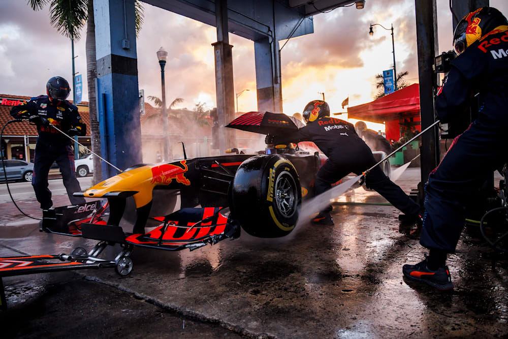 The RB7 gets a washdown in Miami