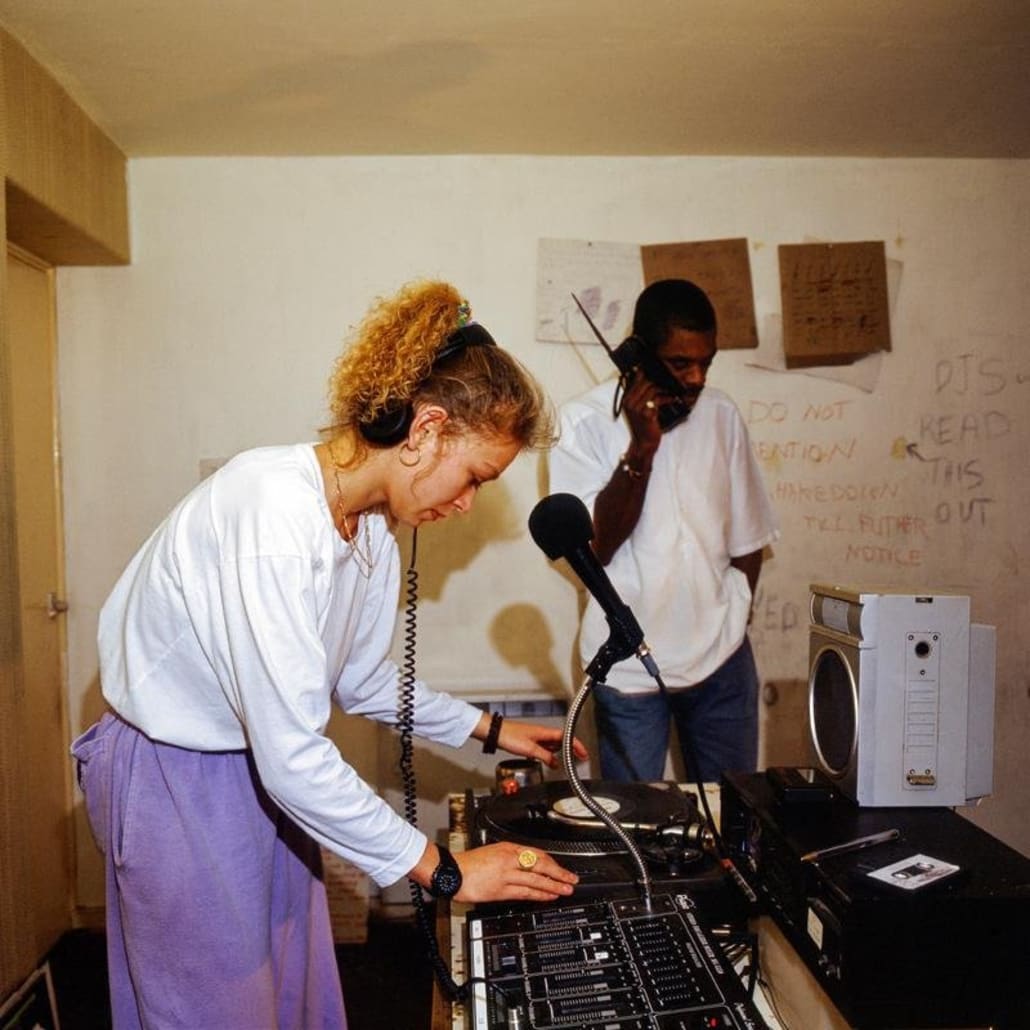 Fantasy FM's DJ Stacey & DJ Foxy in their Hackney studio