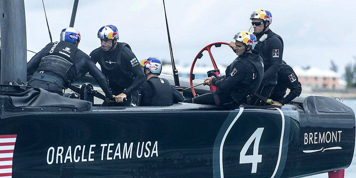 America's Cup: ORACLE Team USA's Grinder Louis Sinclair