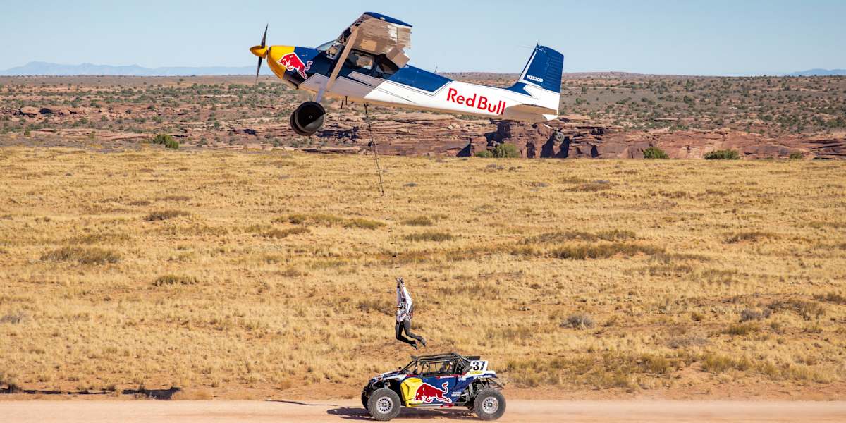 Mia Chapman pulls off epic skydiving off-road stunt