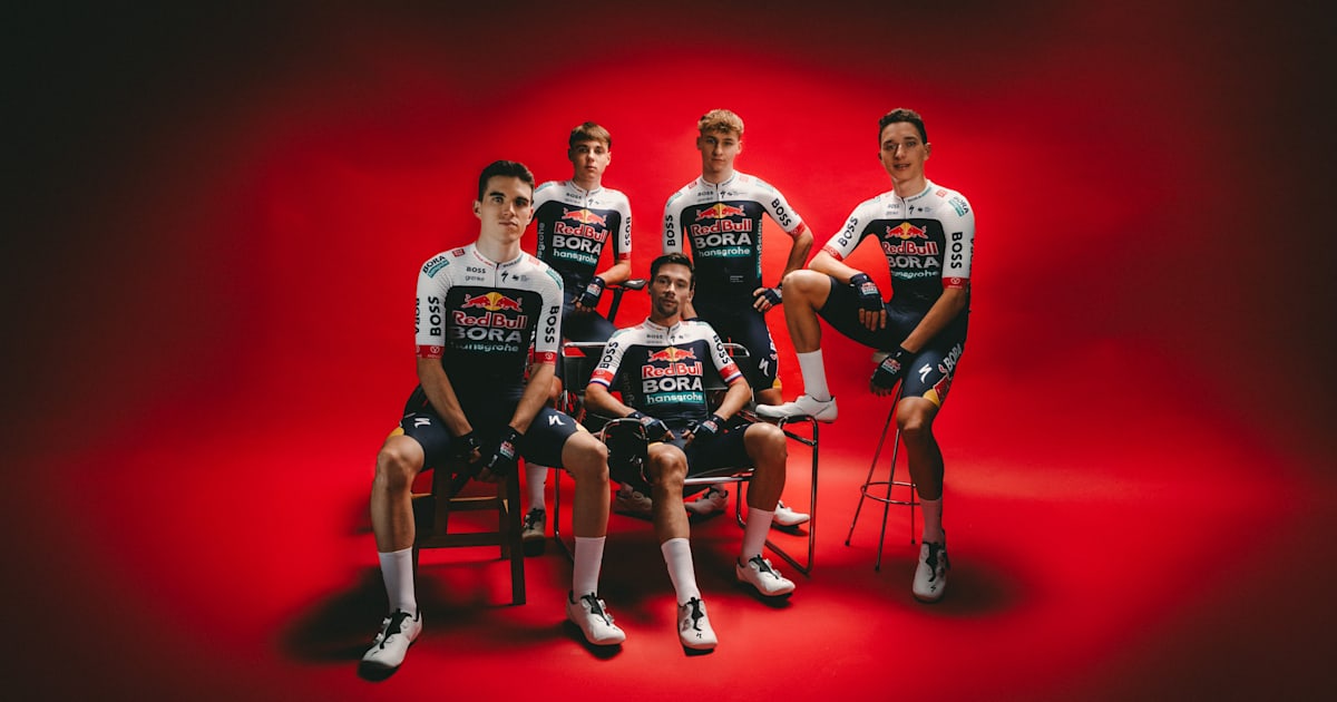 Fresh look for 2025: Red Bull - BORA - hansgrohe rides from head