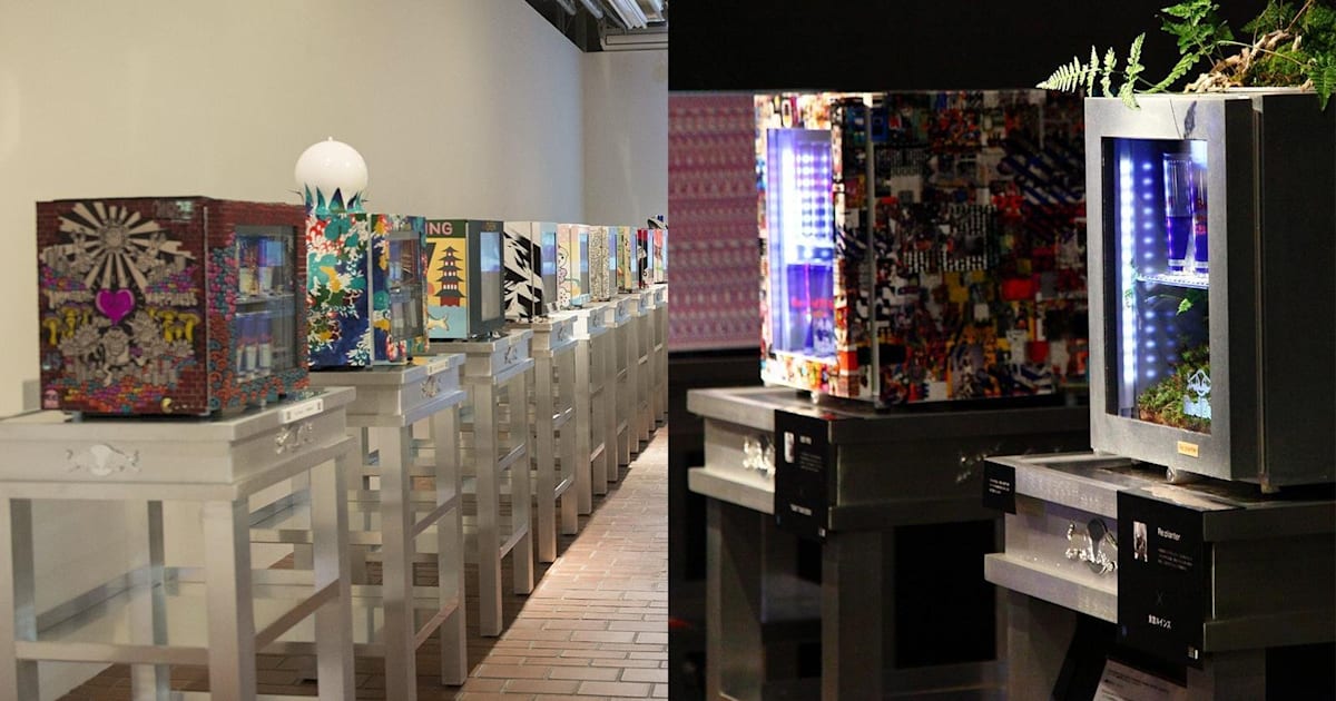 クーラーをキャンバスにアートを描く Red Bull Curates Canvas Cooler