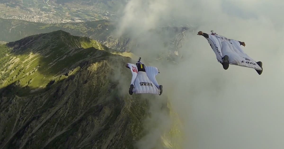 Wingsuit flying: Crazy headcam footage **Videos**