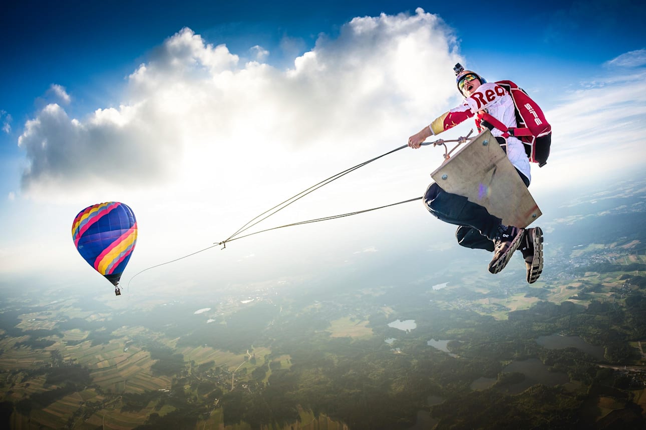 Marco Fuerst beim Red Bull Megaswing 2016 in Fromberg in Österreich am 7. Juli.