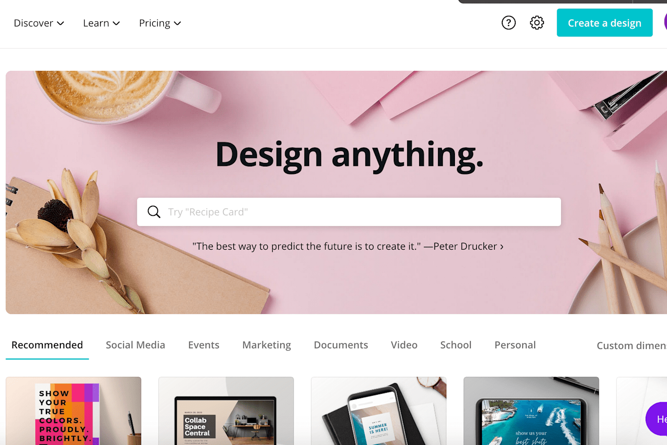 Easily create beautiful designs and documents