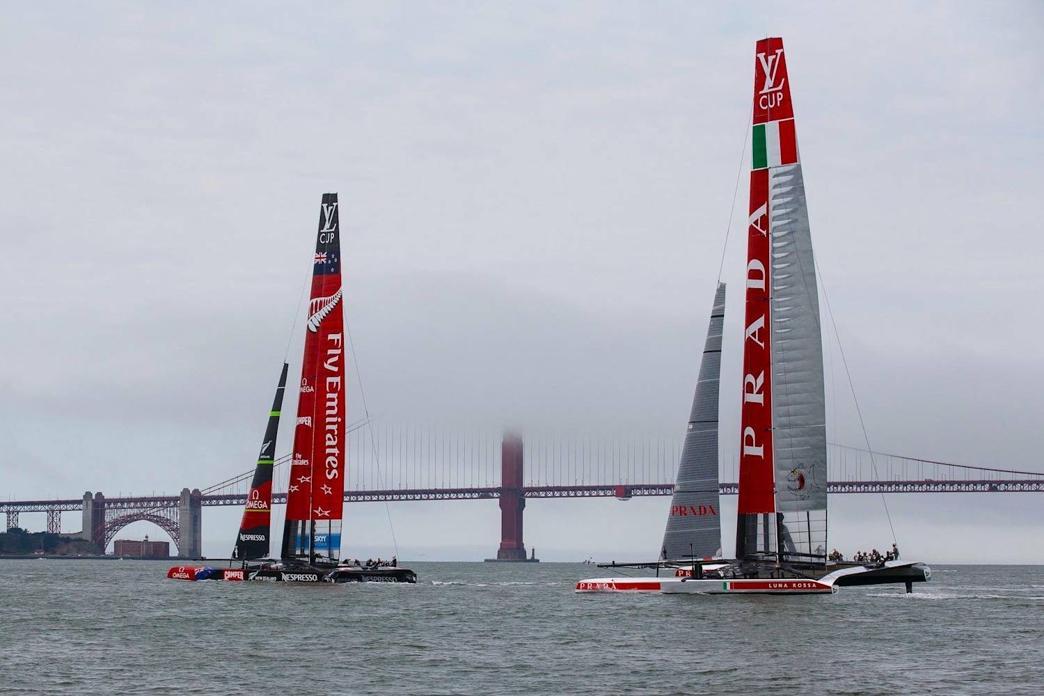 Emirates Team NZ win the Louis Vuitton Cup