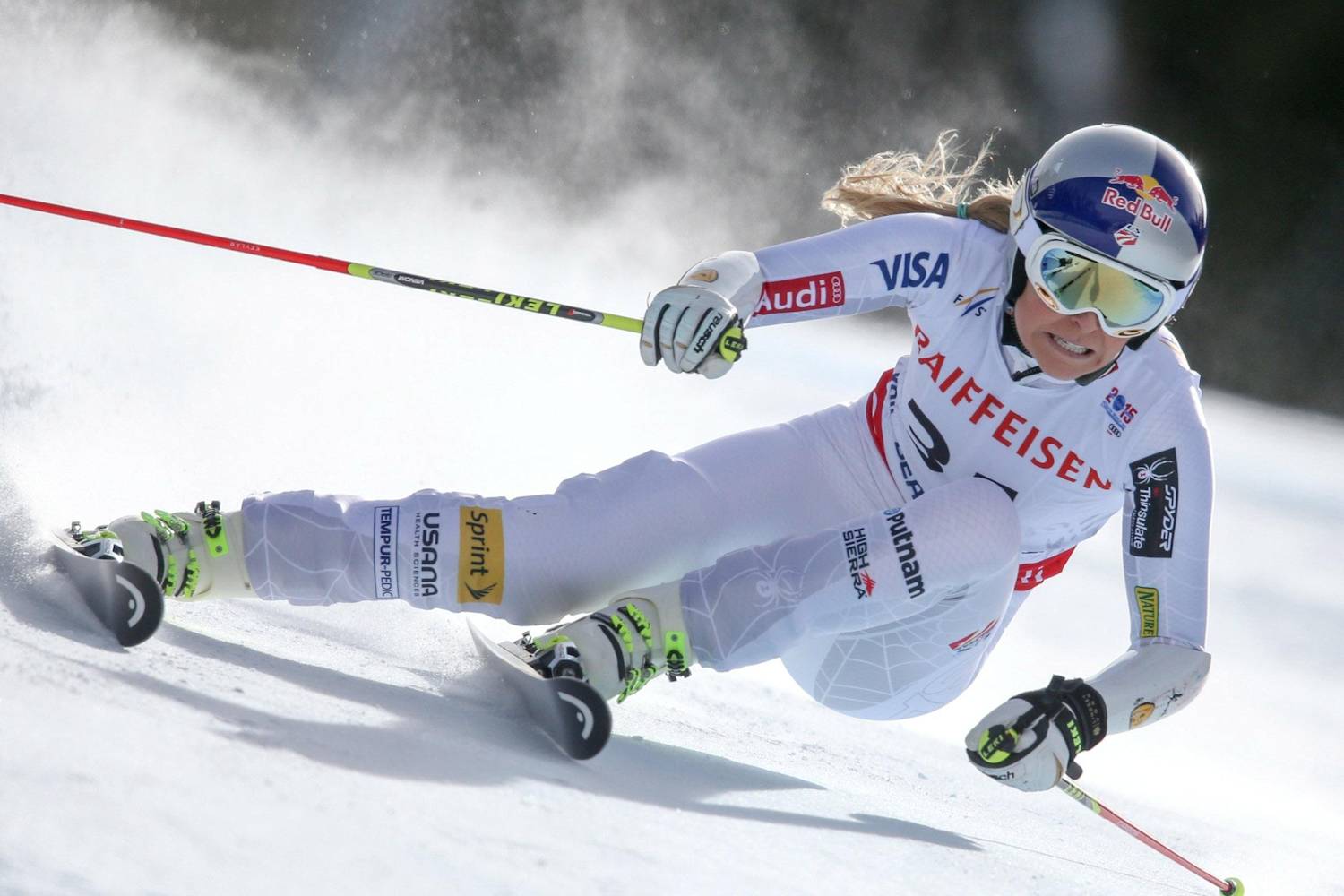 Lindsey Vonn Wins FIS super-G World Cup Garmisch GER