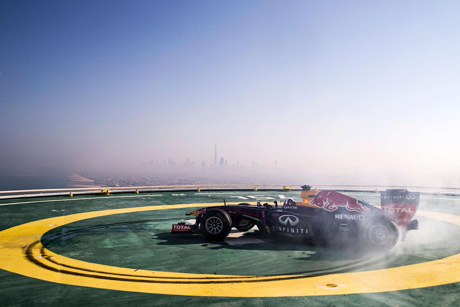Infiniti Red Bull Racing Car On Burj Al Arab