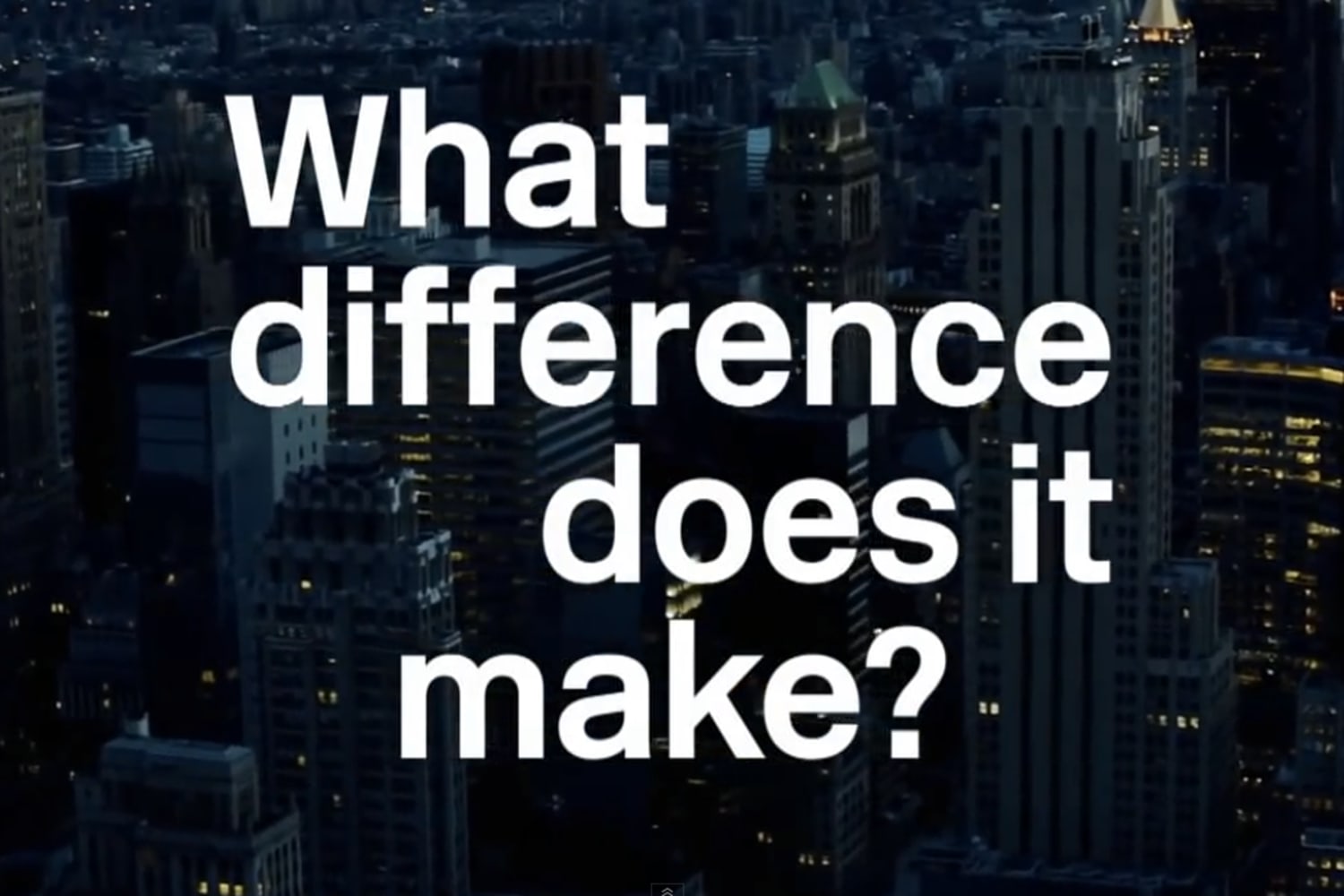 What Difference Does It Make?