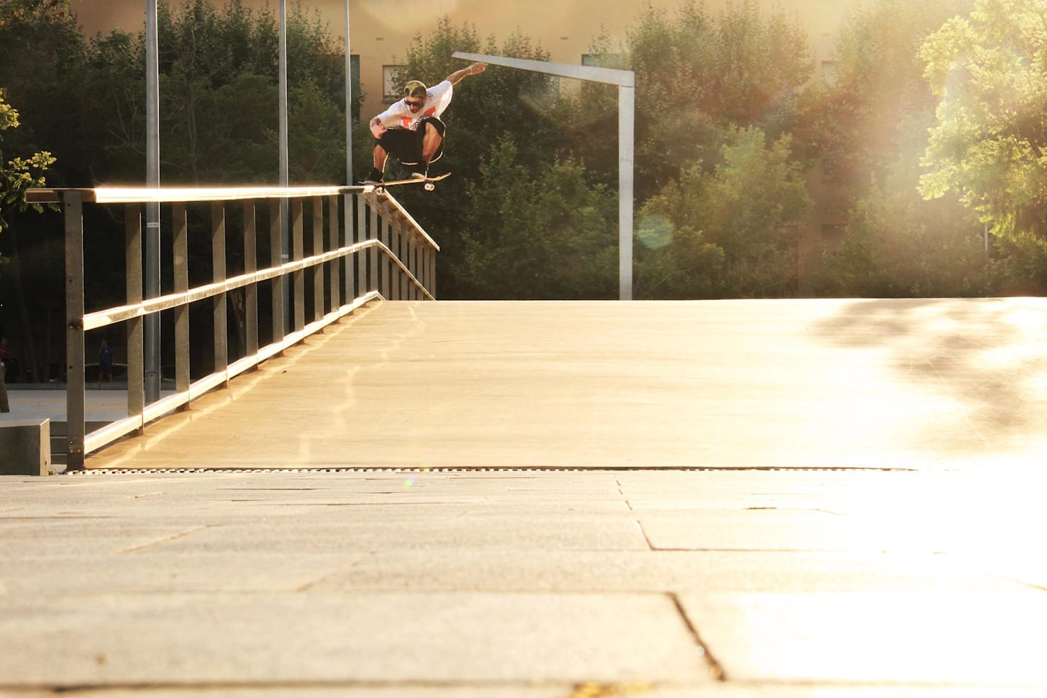 Alex Lekinho With A Very High Kickflip Noseslide