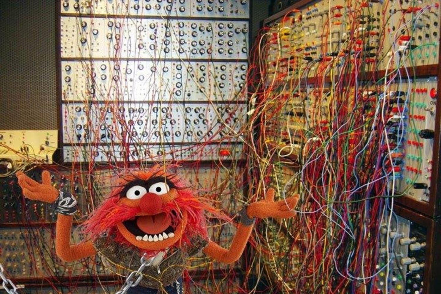 Muppets | Jim Henson creations posed with synths