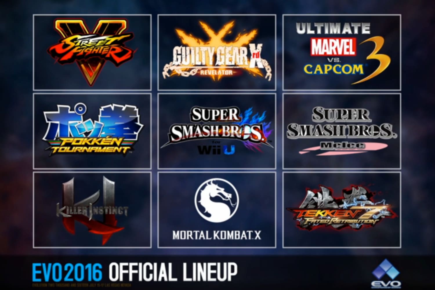 2016.2.10 EVO 2016：使用タイトルが決定！ Games