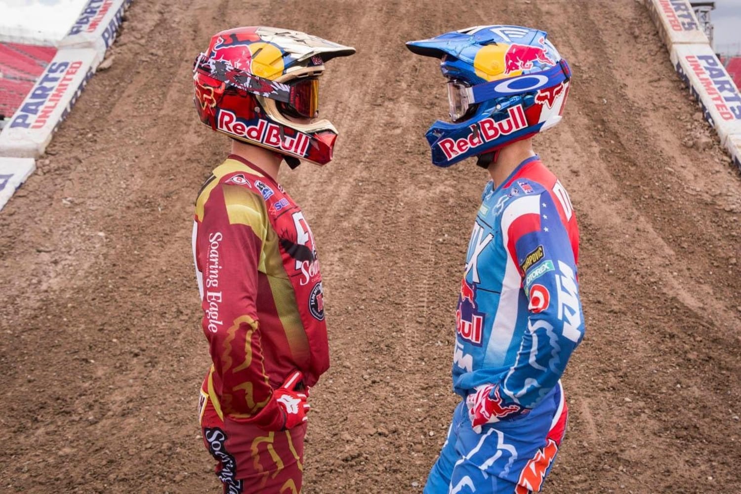 fox red bull motocross helmet