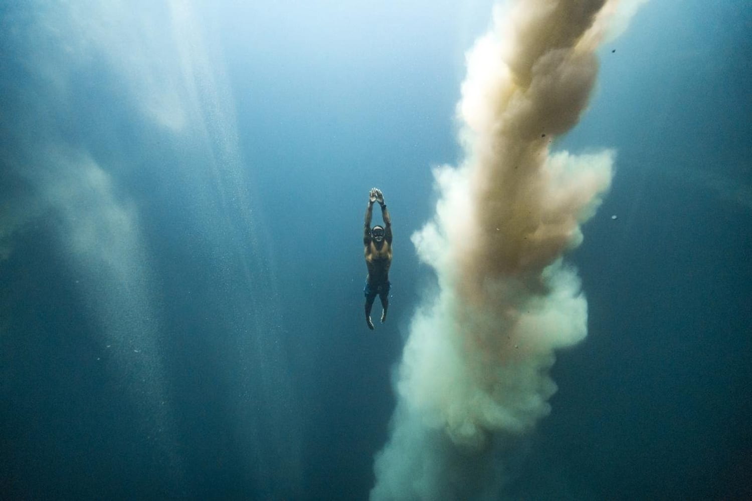 Watch this mesmerising underwater sand fall