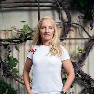 Natascha Badmann poses for a portrait in Switzerland on September 2, 2020  