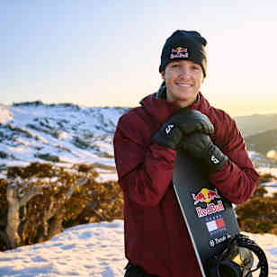 Scotty James poses for a portrait in Perisher Resort, Australia