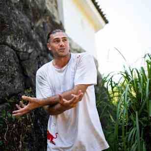 Dominic Di Tommaso during the Leap of Faith - Aassassins Creed video shoot