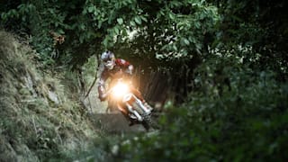 Competitor performs during the 4th race day at Red Bull Romaniacs in Sibiu, Romania on July 18th, 2015.