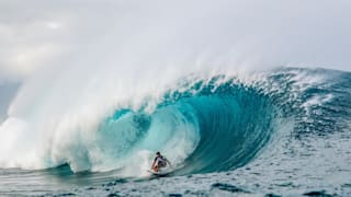 Bruce Irons barreled in the 2016 Volcom Pipe Pro Finals