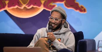 Kaytranada lectures at the Red Bull Music Academy in Montreal.