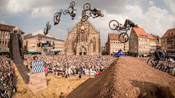 Red Bull District Ride - Brandon Semenuk - Backflip Barspin One Foot Cannon