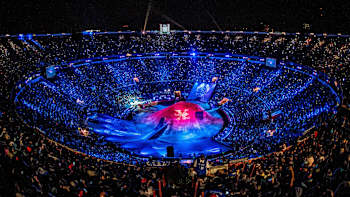 Overview of the arena Monumental Plaza de toros during the finals at the first stop of the Red Bull X-Fighters World Tour in Mexico City.