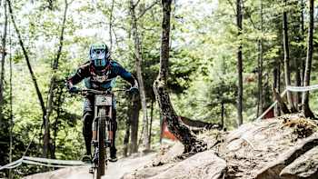 Danny skips his way through the rocks to first