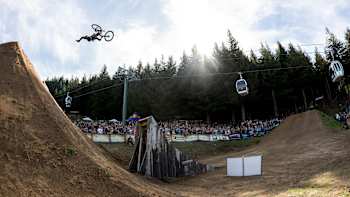 Flying high in Rotorua.