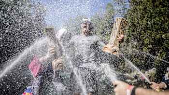 I festeggiamenti sul podio